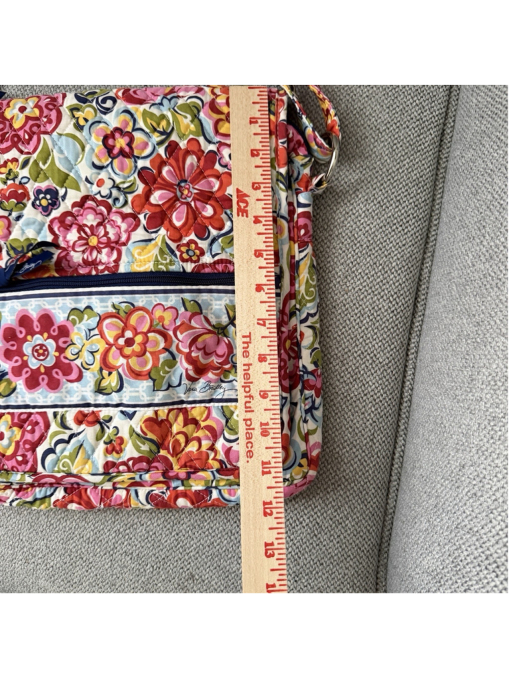 Vera Bradley Hope Garden Floral Quilted Cotton Crossbody Messenger Bag - Picture 4 of 6